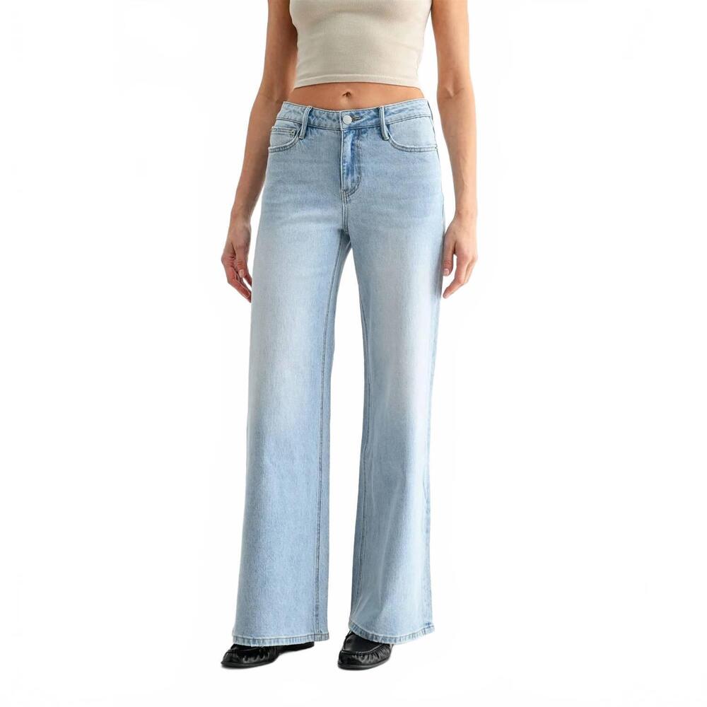 NEW MICA DENIM mid rise vintage wide leg jeans in picton blue